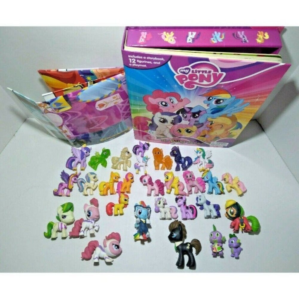 My Little Pony MLP Figures Mixed Series Lot Storybook Playmat Great Easter Gift